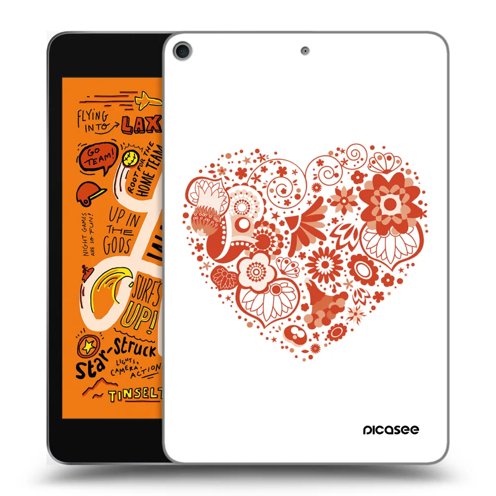 Picasee silikonska prozirna maskica za Apple iPad mini 2019 (5. gen) - Big heart