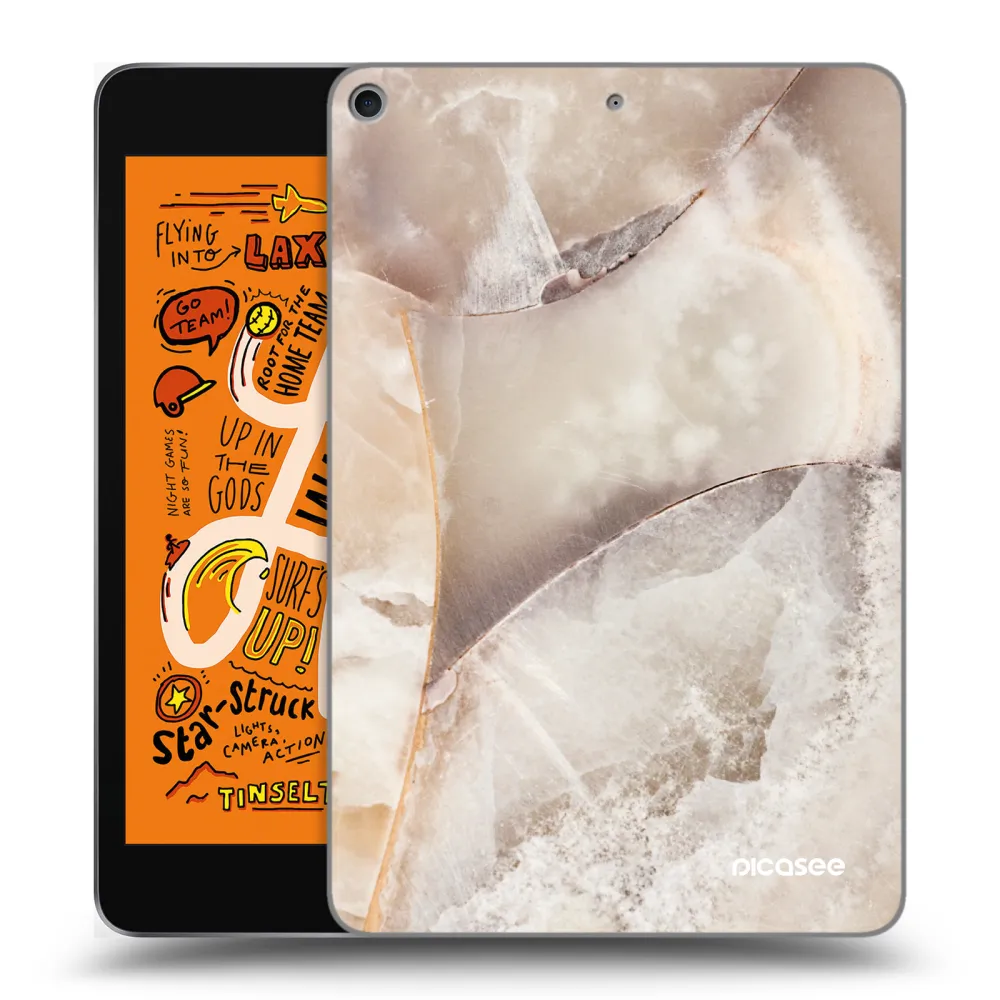 Picasee silikonska prozirna maskica za Apple iPad mini 2019 (5. gen) - Cream marble
