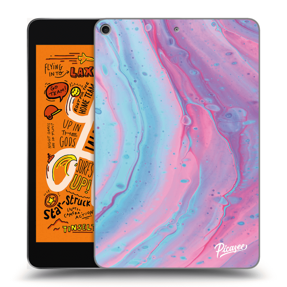 Picasee silikonska prozirna maskica za Apple iPad mini 2019 (5. gen) - Pink liquid