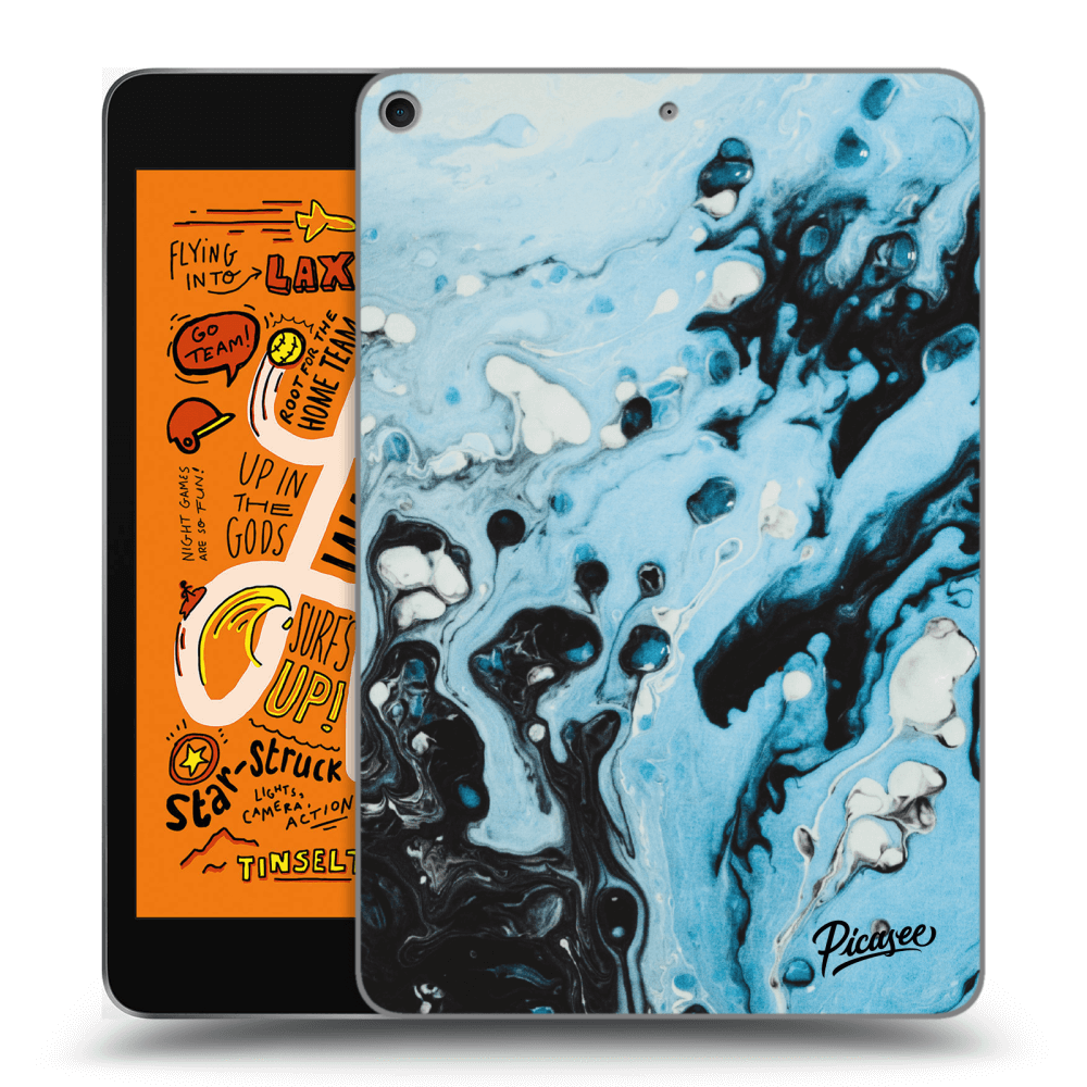 Picasee crna silikonska maskica za Apple iPad mini 2019 (5. gen) - Organic blue
