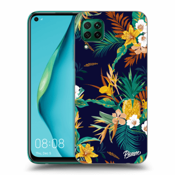 Picasee crna silikonska maskica za Huawei P40 Lite - Pineapple Color