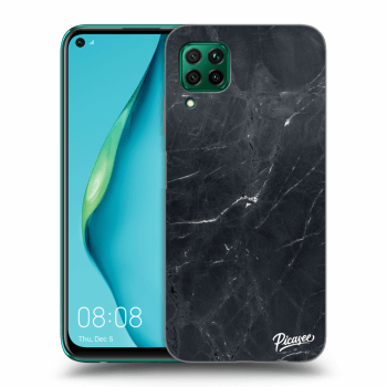 Picasee crna silikonska maskica za Huawei P40 Lite - Black marble