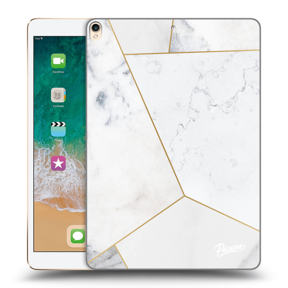 Picasee silikonska prozirna maskica za Apple iPad Pro 10.5" 2017 (2. gen) - White tile