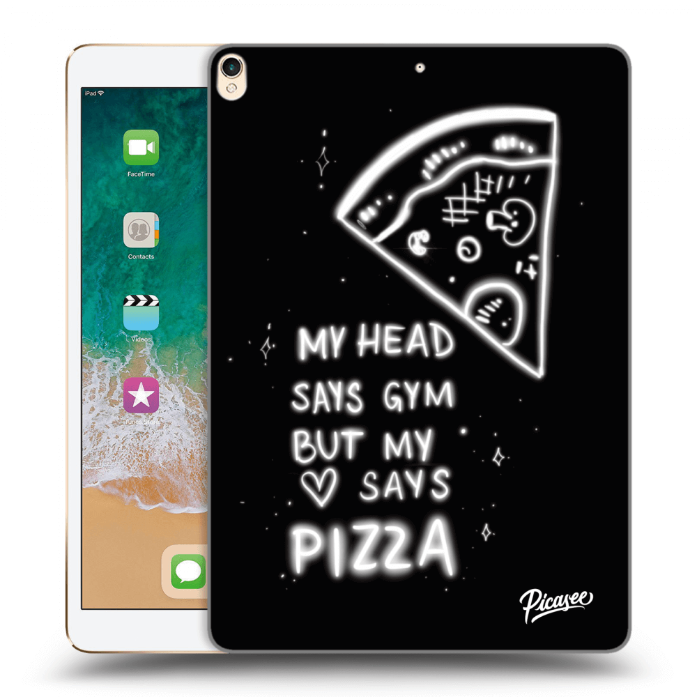 Picasee crna silikonska maskica za Apple iPad Pro 10.5" 2017 (2. gen) - Pizza