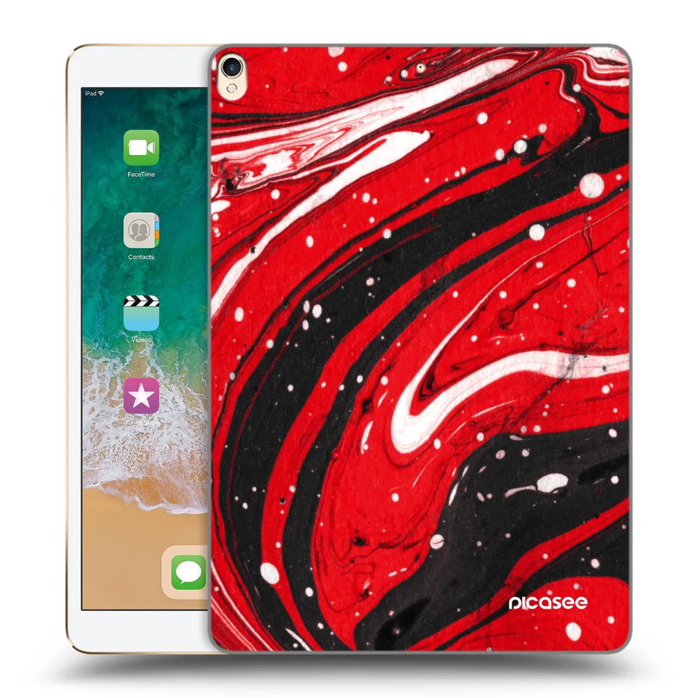 Picasee silikonska prozirna maskica za Apple iPad Pro 10.5" 2017 (2. gen) - Red black