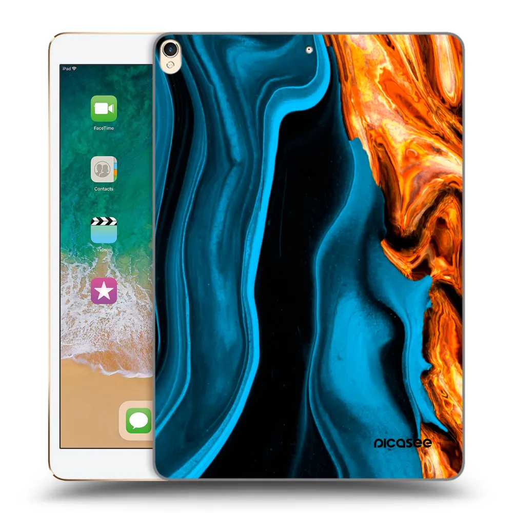 Picasee silikonska prozirna maskica za Apple iPad Pro 10.5" 2017 (2. gen) - Gold blue