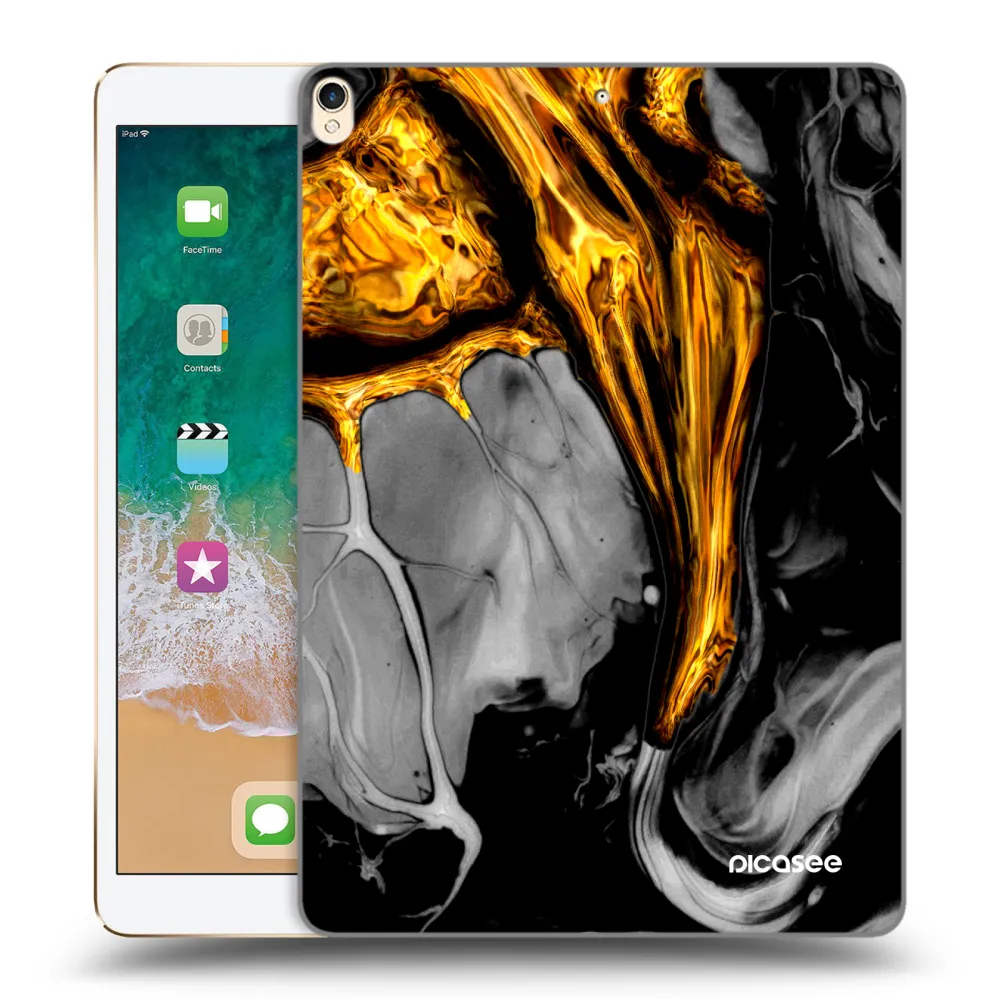 Picasee silikonska prozirna maskica za Apple iPad Pro 10.5" 2017 (2. gen) - Black Gold
