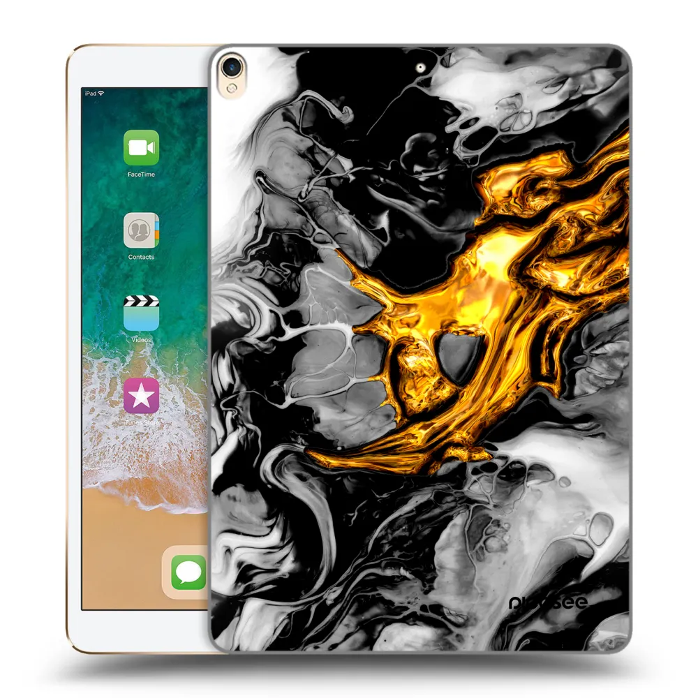 Picasee silikonska prozirna maskica za Apple iPad Pro 10.5" 2017 (2. gen) - Black Gold 2