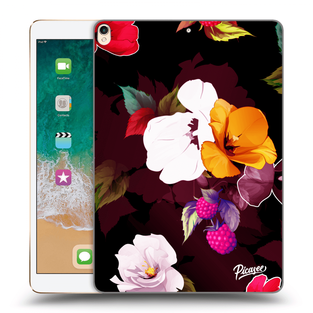 Picasee silikonska prozirna maskica za Apple iPad Pro 10.5" 2017 (2. gen) - Flowers and Berries