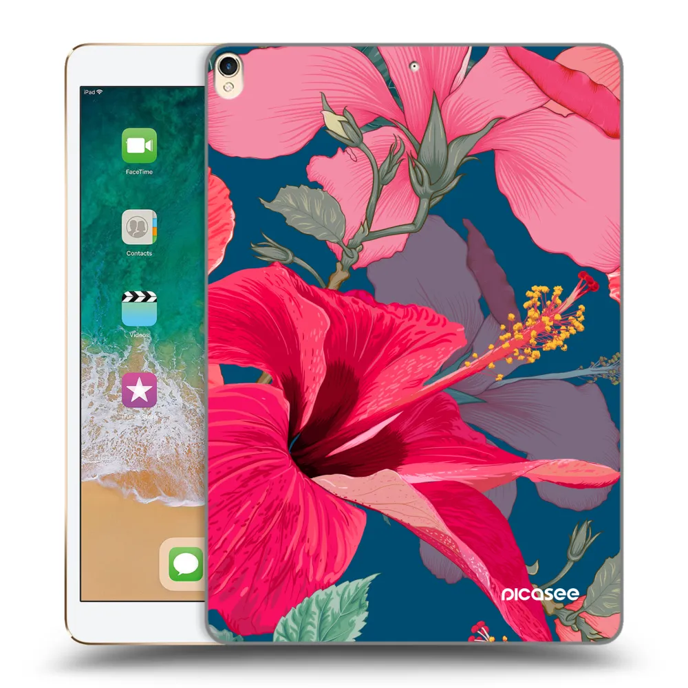 Picasee silikonska prozirna maskica za Apple iPad Pro 10.5" 2017 (2. gen) - Hibiscus