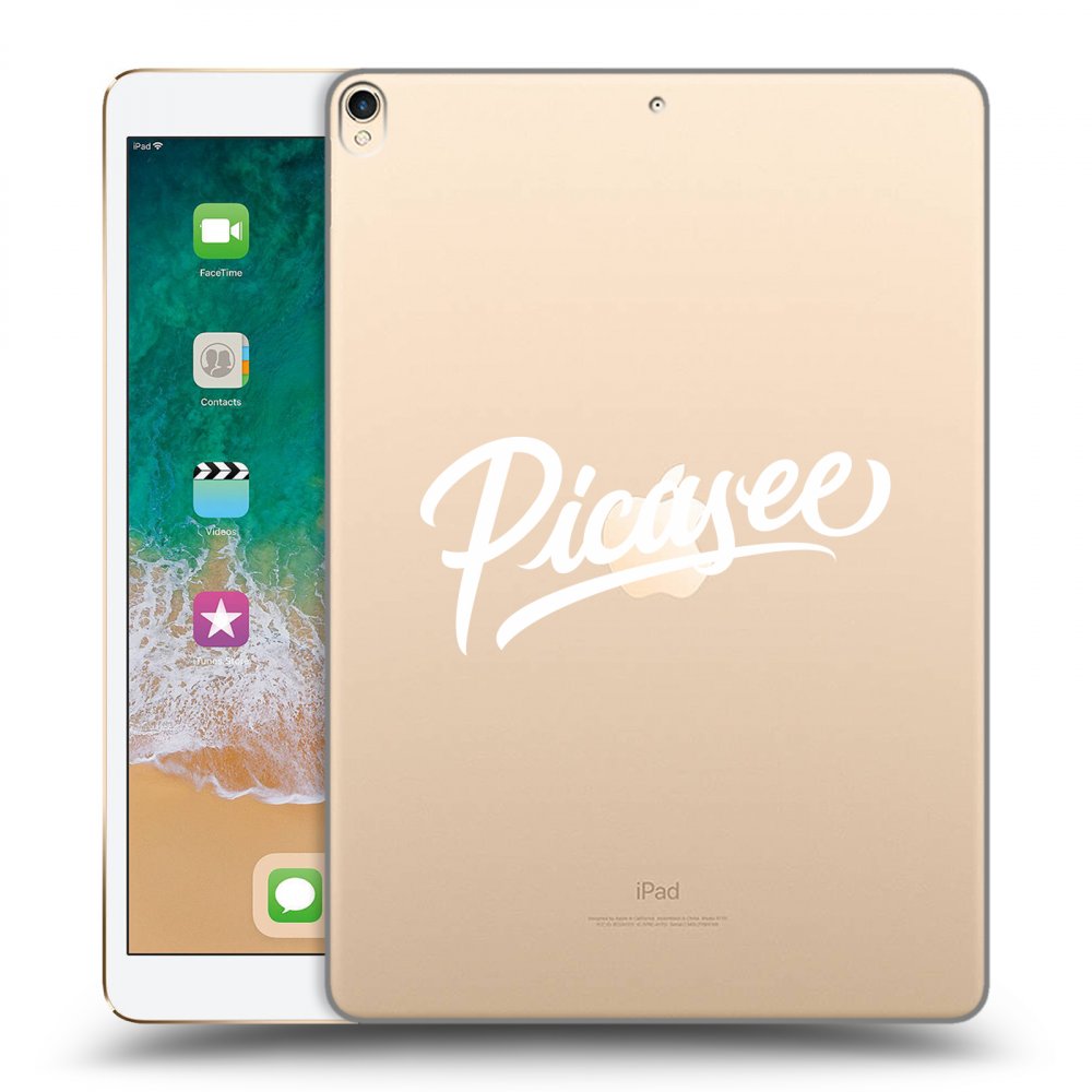 Picasee silikonska prozirna maskica za Apple iPad Pro 10.5" 2017 (2. gen) - Picasee - old logo - white