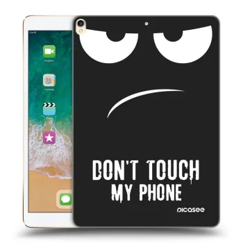 Picasee crna silikonska maskica za Apple iPad Pro 10.5" 2017 (2. gen) - Don't Touch My Phone