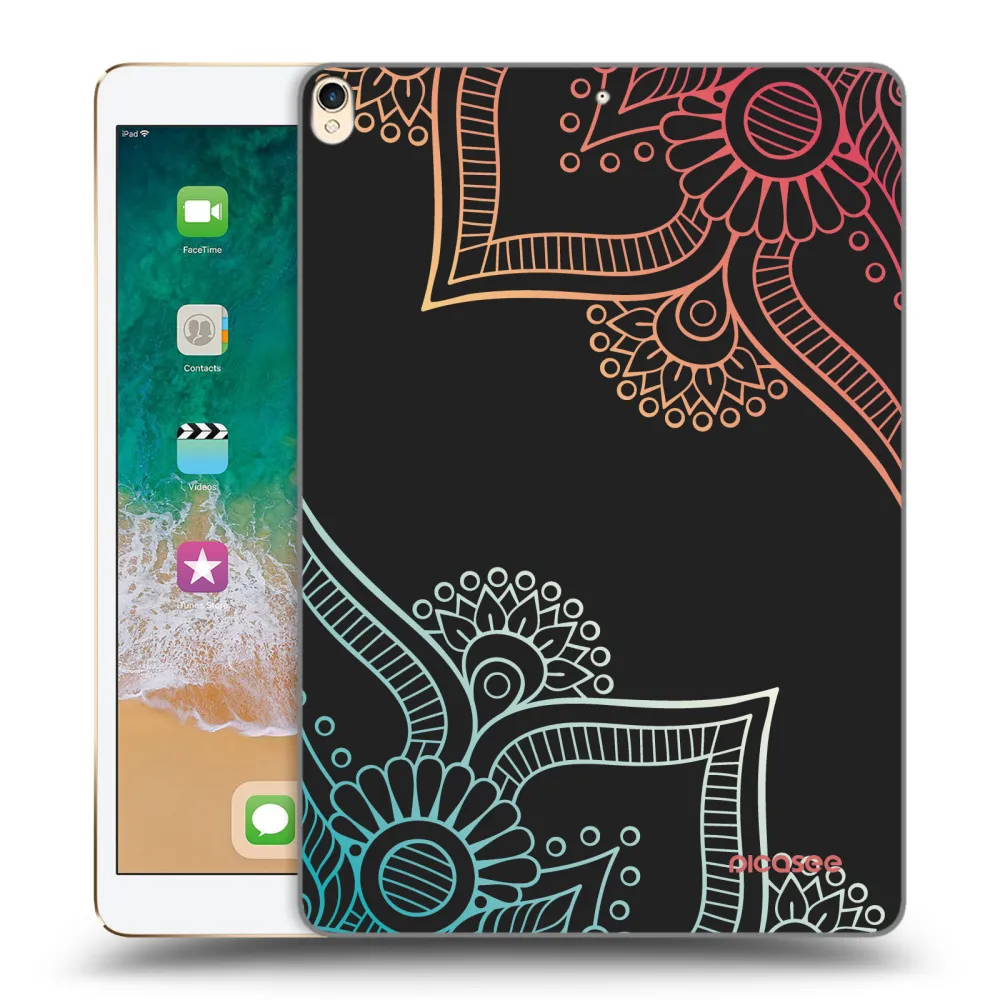 Picasee crna silikonska maskica za Apple iPad Pro 10.5" 2017 (2. gen) - Flowers pattern