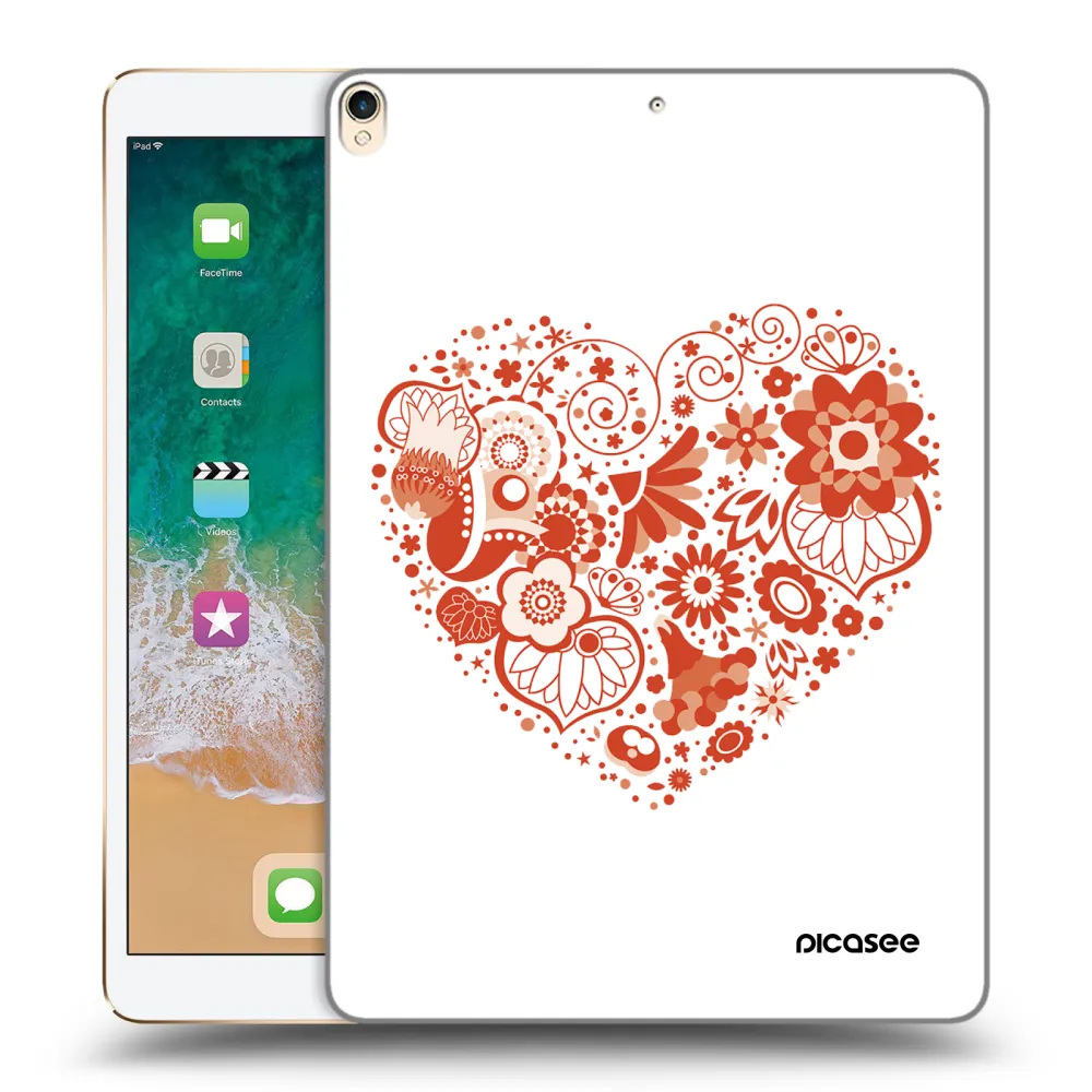 Picasee silikonska prozirna maskica za Apple iPad Pro 10.5" 2017 (2. gen) - Big heart