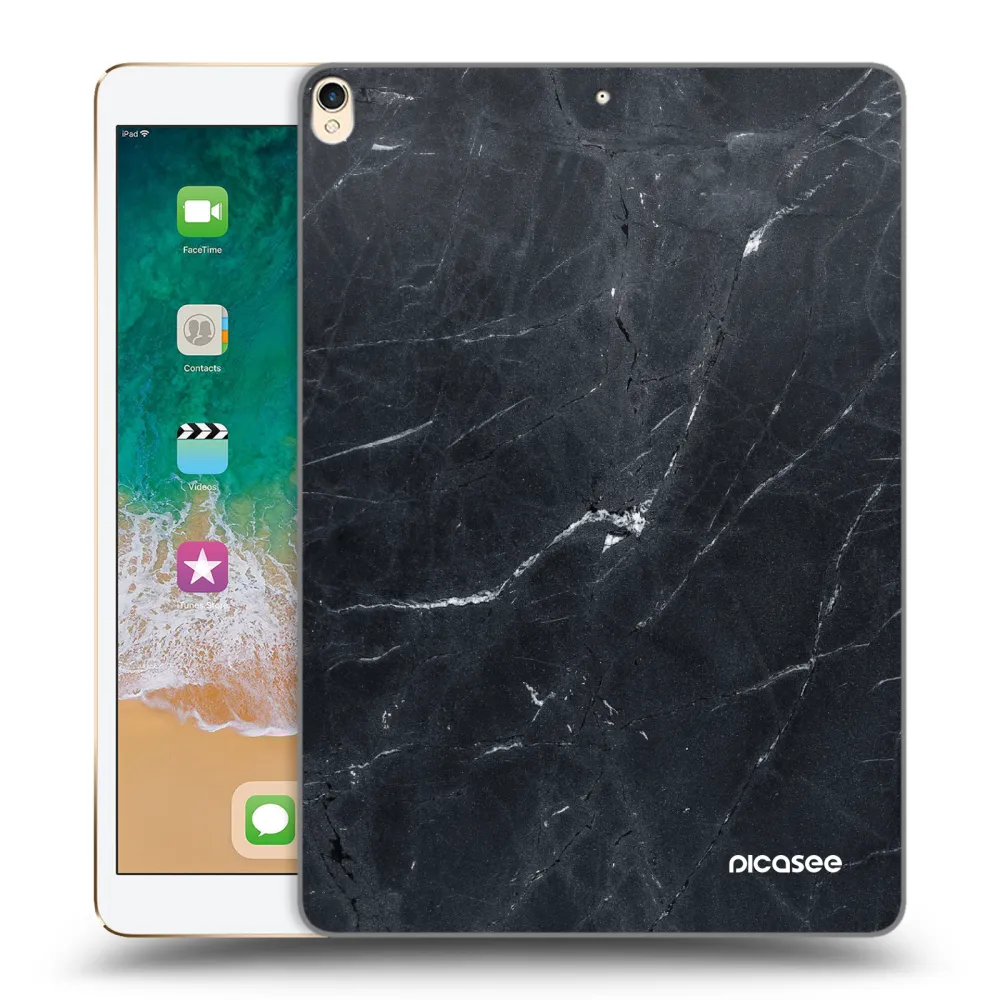 Picasee silikonska prozirna maskica za Apple iPad Pro 10.5" 2017 (2. gen) - Black marble