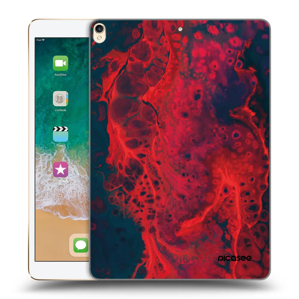 Picasee silikonska prozirna maskica za Apple iPad Pro 10.5" 2017 (2. gen) - Organic red
