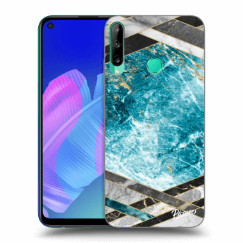 Maskica za Huawei P40 Lite E - Blue geometry