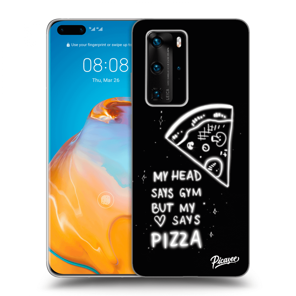 Picasee silikonska prozirna maskica za Huawei P40 Pro - Pizza