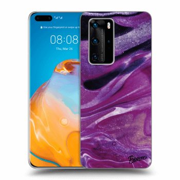 Maskica za Huawei P40 Pro - Purple glitter