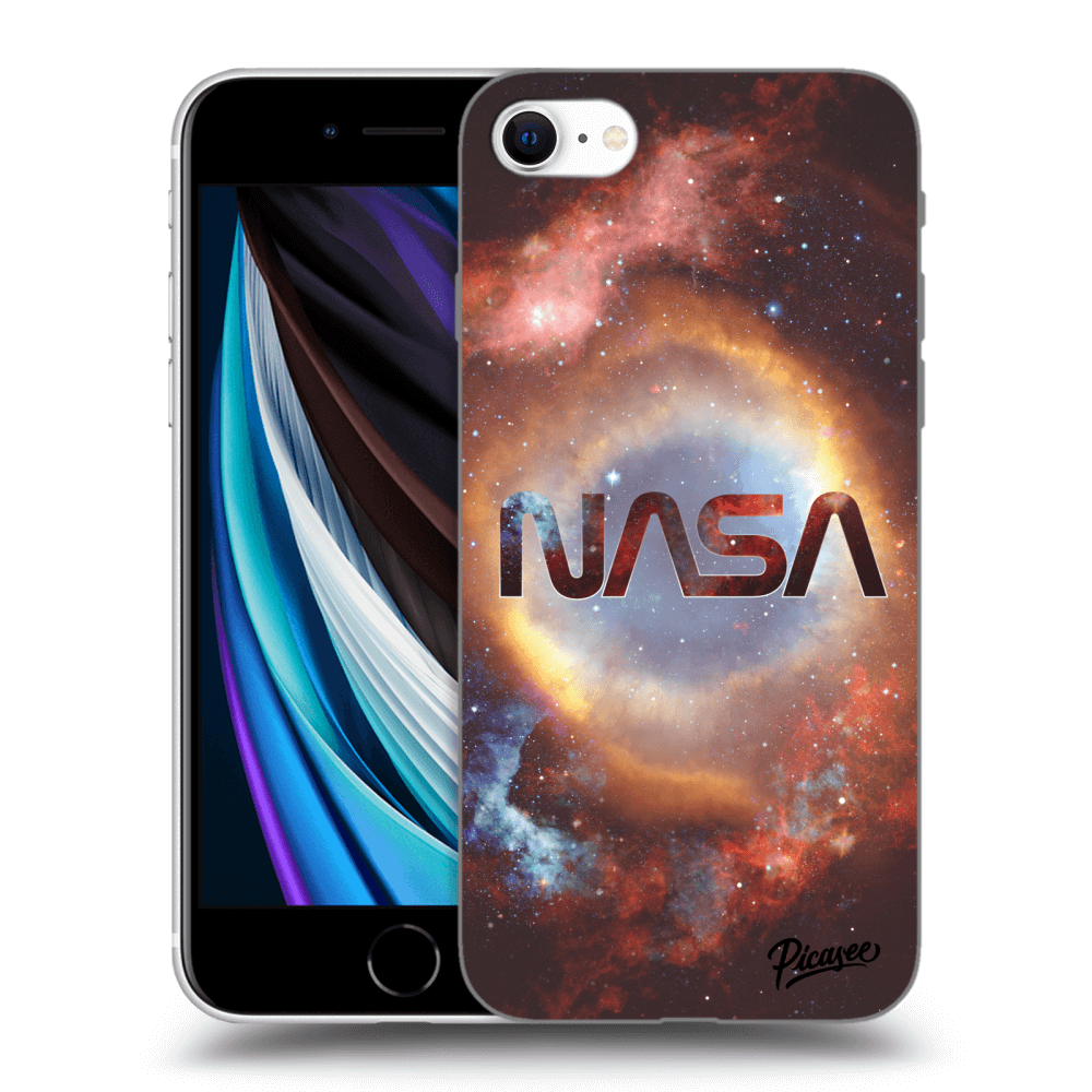 Picasee crna silikonska maskica za Apple iPhone SE 2020 - Nebula