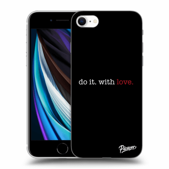 Picasee crna silikonska maskica za Apple iPhone SE 2020 - Do it. With love.