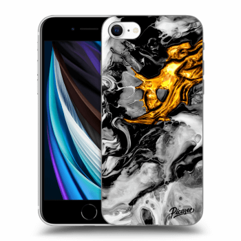 Maskica za Apple iPhone SE 2020 - Black Gold 2