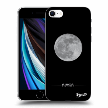 Picasee crna silikonska maskica za Apple iPhone SE 2020 - Moon Minimal