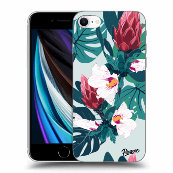 Picasee silikonska prozirna maskica za Apple iPhone SE 2020 - Rhododendron