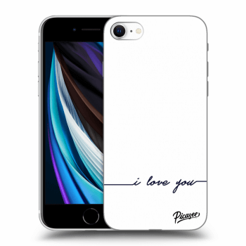 Picasee crna silikonska maskica za Apple iPhone SE 2020 - I love you