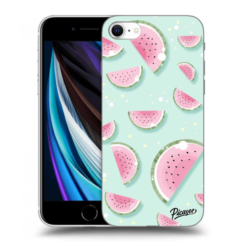 Picasee crna silikonska maskica za Apple iPhone SE 2020 - Watermelon 2