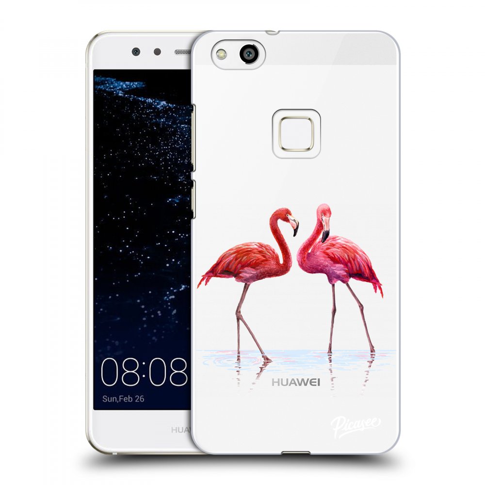 Picasee silikonska prozirna maskica za Huawei P10 Lite - Flamingos couple