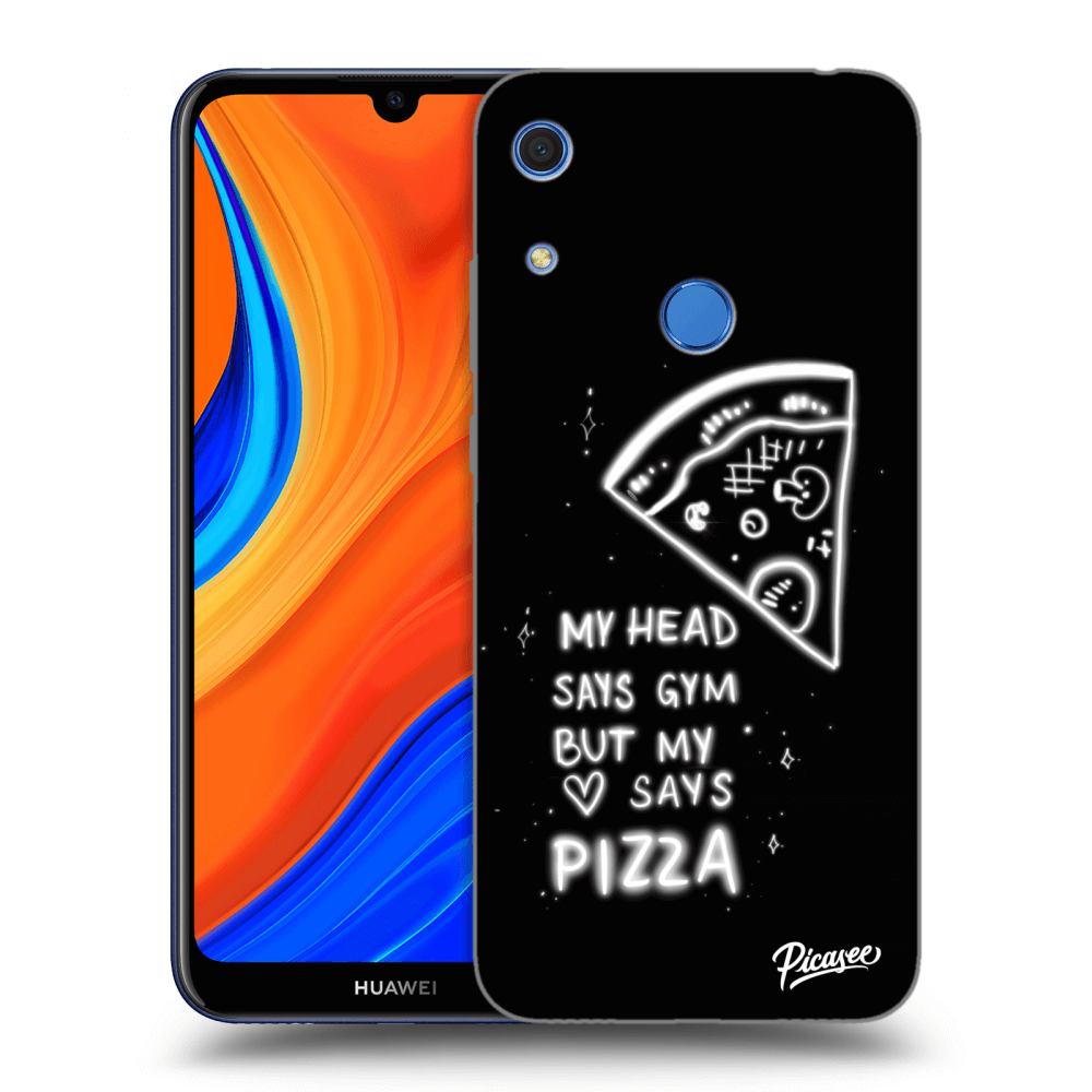 Picasee crna silikonska maskica za Huawei Y6S - Pizza