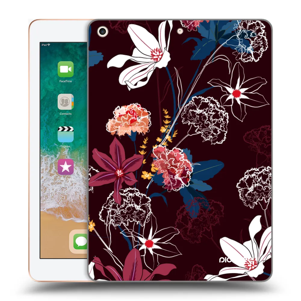 Picasee silikonska prozirna maskica za Apple iPad 9.7" 2018 (6. gen) - Dark Meadow
