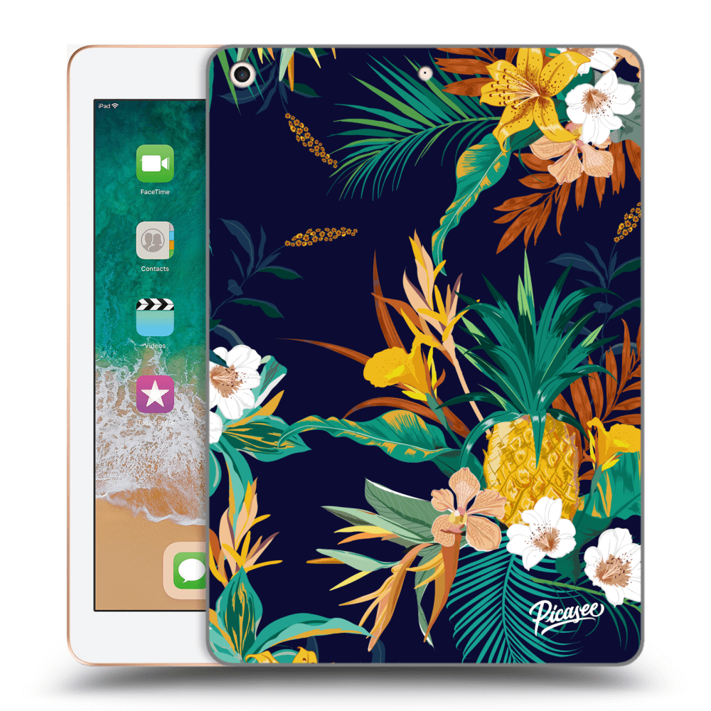 Picasee silikonska prozirna maskica za Apple iPad 9.7" 2018 (6. gen) - Pineapple Color
