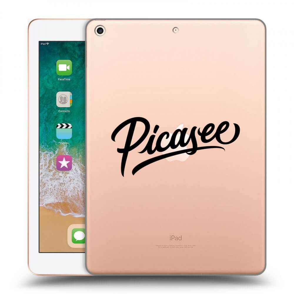 Picasee silikonska prozirna maskica za Apple iPad 9.7" 2018 (6. gen) - Picasee - old logo - black