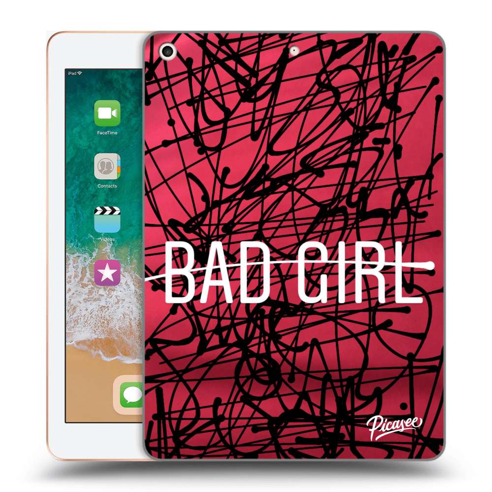 Picasee silikonska prozirna maskica za Apple iPad 9.7" 2018 (6. gen) - Bad girl