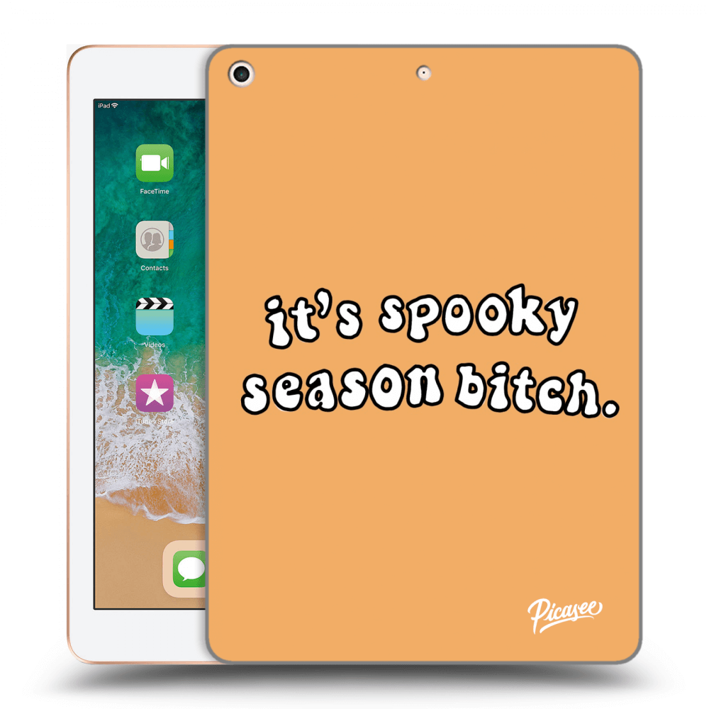 Picasee crna silikonska maskica za Apple iPad 9.7" 2018 (6. gen) - Spooky season