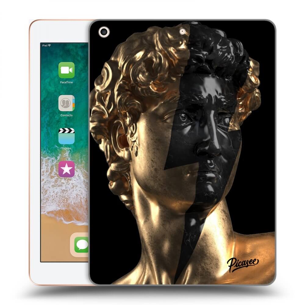 Picasee crna silikonska maskica za Apple iPad 9.7" 2018 (6. gen) - Wildfire - Gold