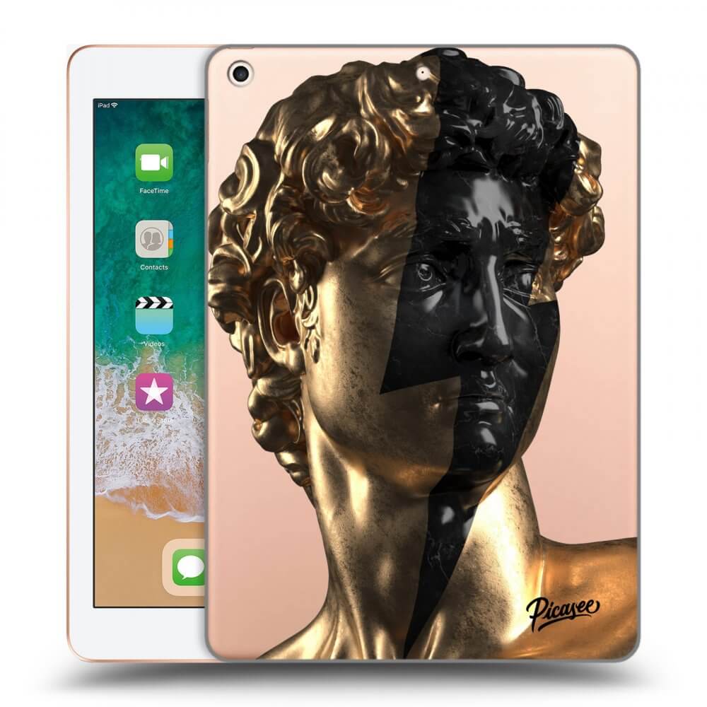 Picasee silikonska prozirna maskica za Apple iPad 9.7" 2018 (6. gen) - Wildfire - Gold