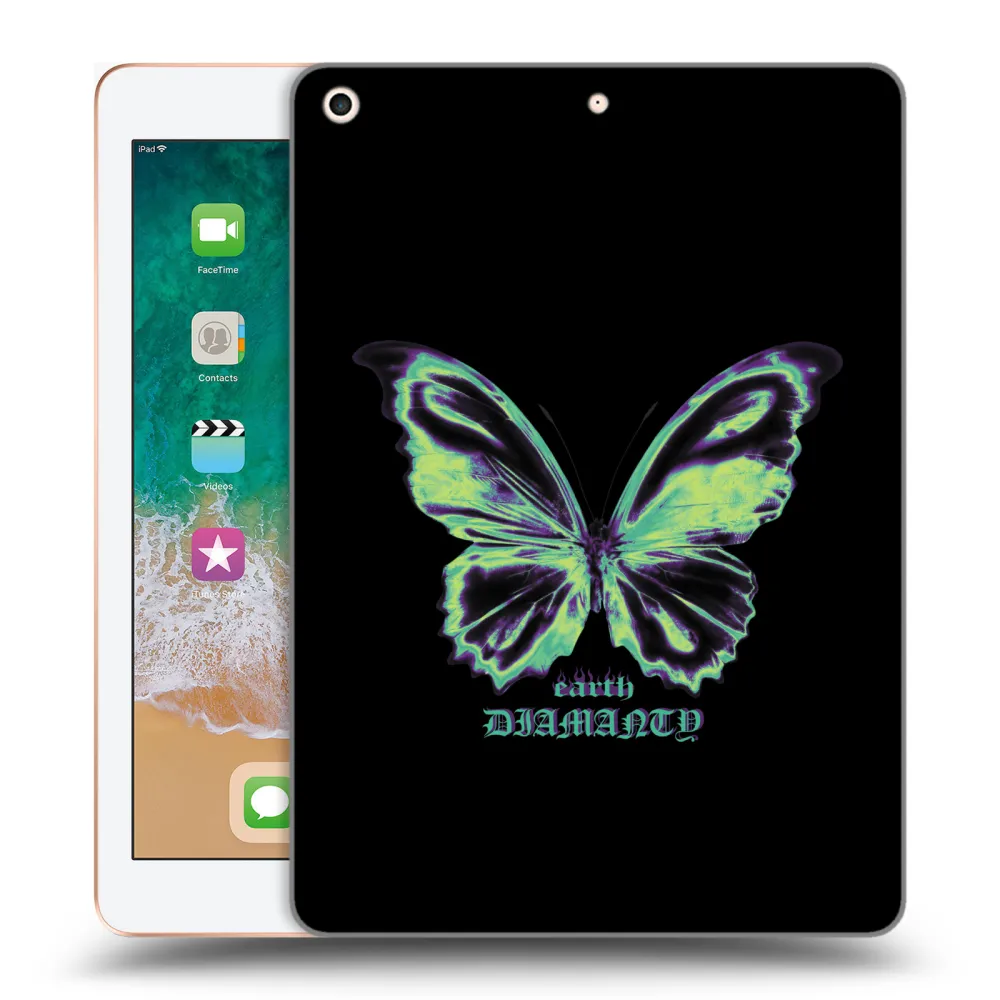 Picasee silikonska prozirna maskica za Apple iPad 9.7" 2018 (6. gen) - Diamanty Blue