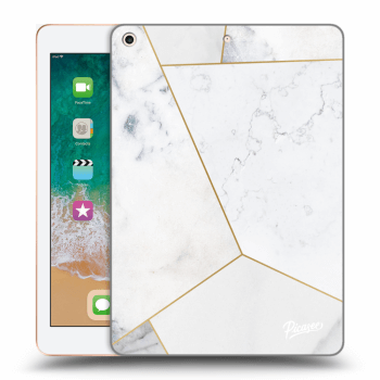 Picasee silikonska prozirna maskica za Apple iPad 9.7" 2018 (6. gen) - White tile