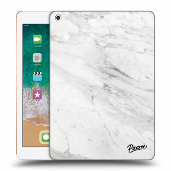 Picasee silikonska prozirna maskica za Apple iPad 9.7" 2018 (6. gen) - White marble