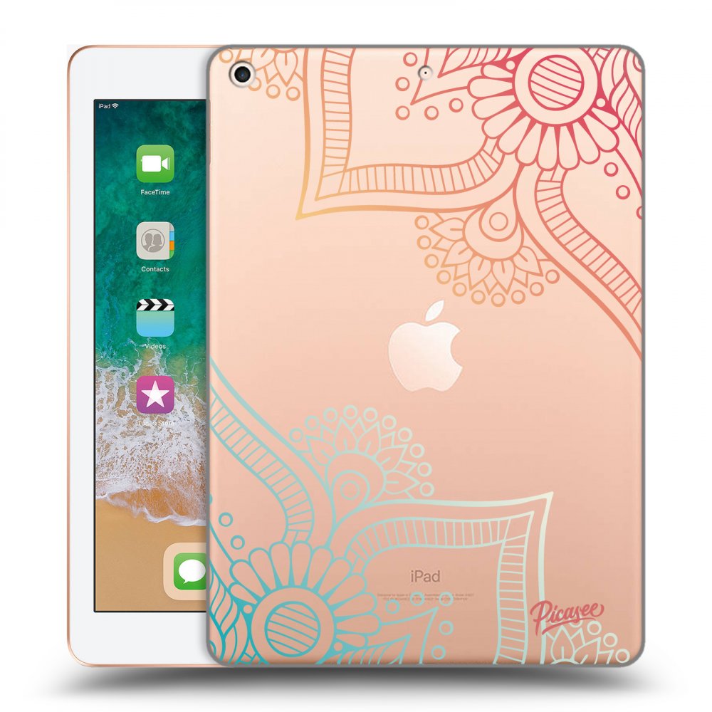 Picasee silikonska prozirna maskica za Apple iPad 9.7" 2018 (6. gen) - Flowers pattern