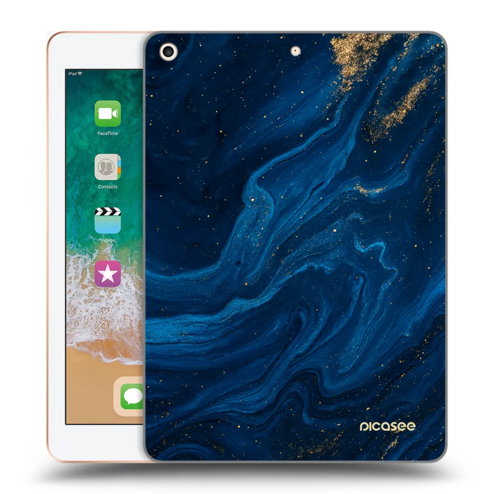 Picasee silikonska prozirna maskica za Apple iPad 9.7" 2018 (6. gen) - Blue