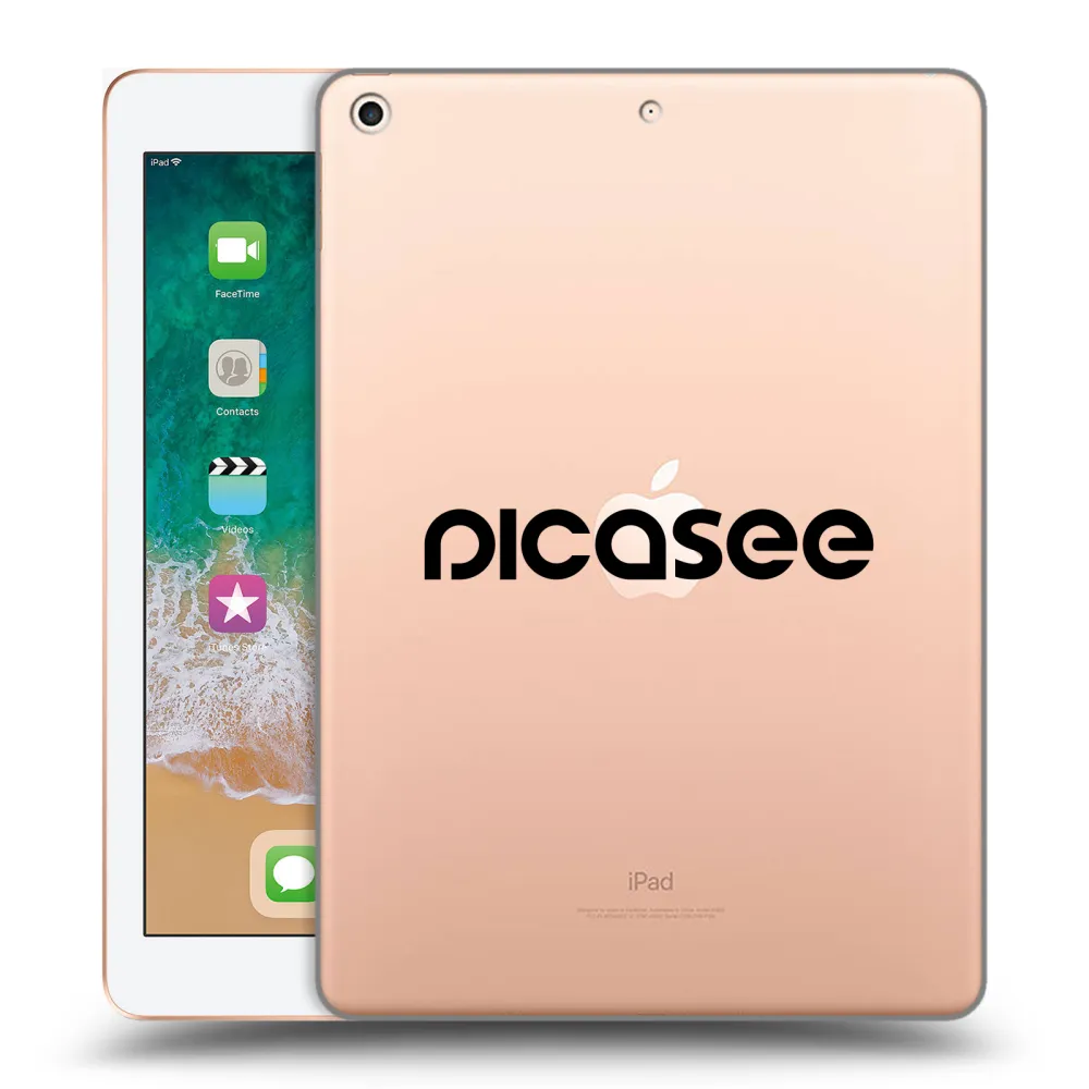 Picasee silikonska prozirna maskica za Apple iPad 9.7" 2018 (6. gen) - Picasee - new logo - black