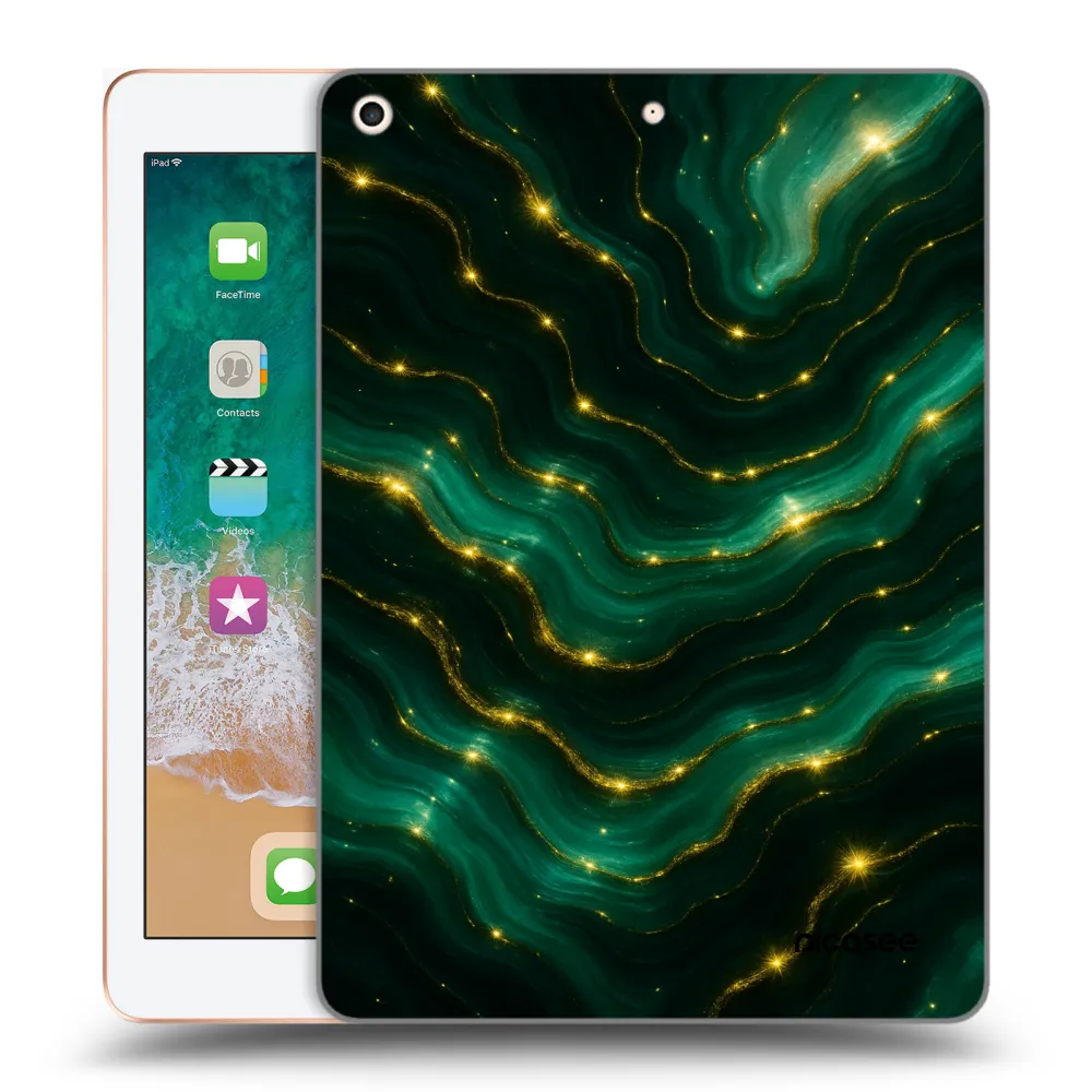 Picasee silikonska prozirna maskica za Apple iPad 9.7" 2018 (6. gen) - Emerald