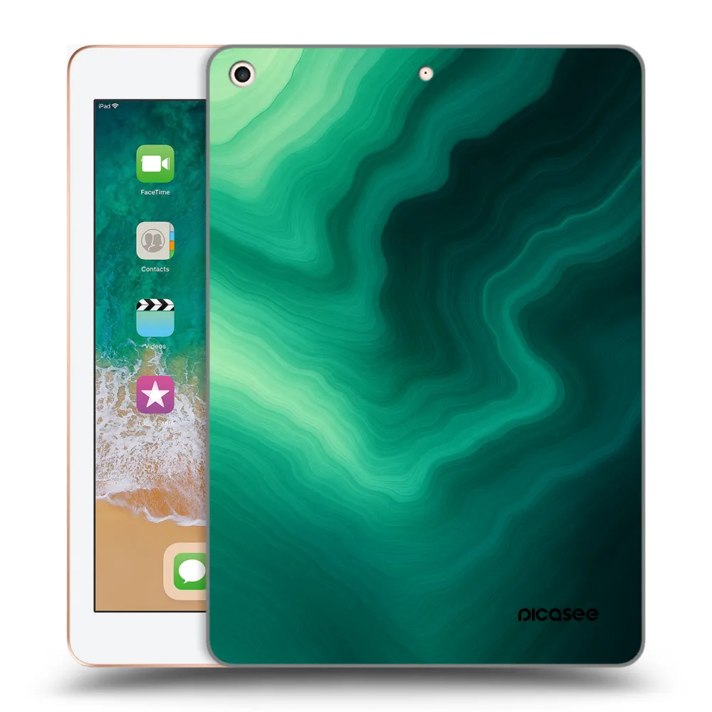 Picasee silikonska prozirna maskica za Apple iPad 9.7" 2018 (6. gen) - Malachite