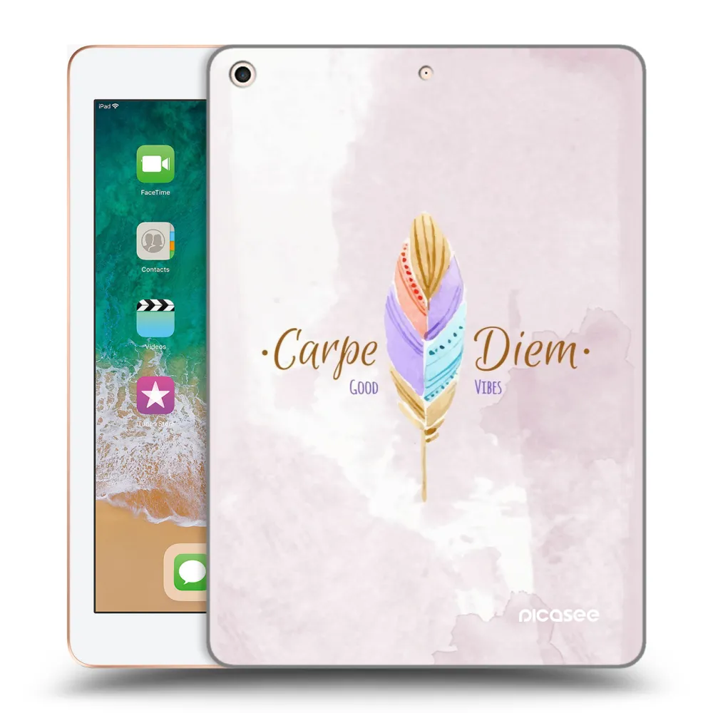 Picasee silikonska prozirna maskica za Apple iPad 9.7" 2018 (6. gen) - Carpe Diem