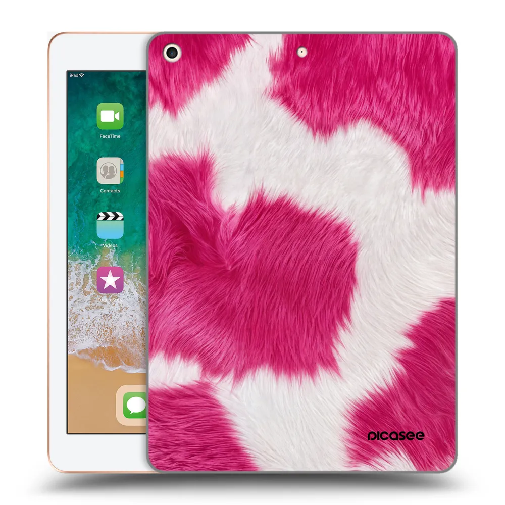 Picasee silikonska prozirna maskica za Apple iPad 9.7" 2018 (6. gen) - Pink Moo