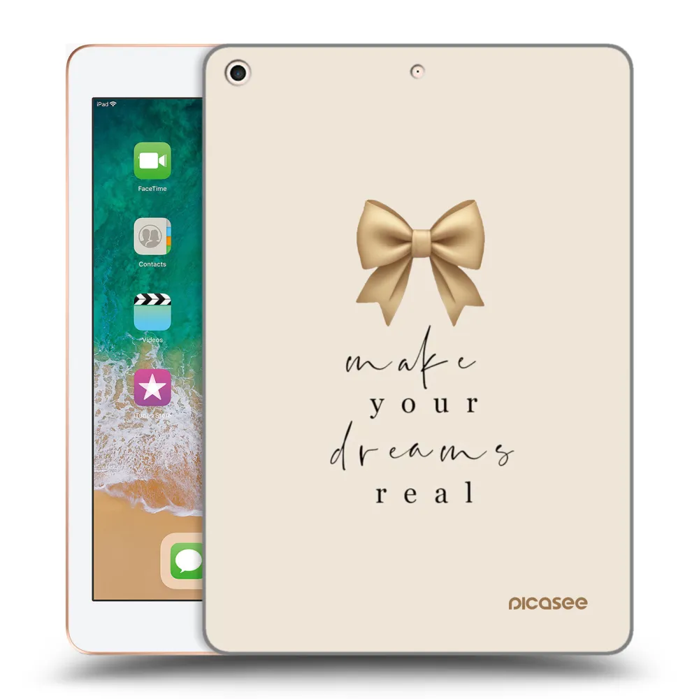 Picasee silikonska prozirna maskica za Apple iPad 9.7" 2018 (6. gen) - Golden Dream